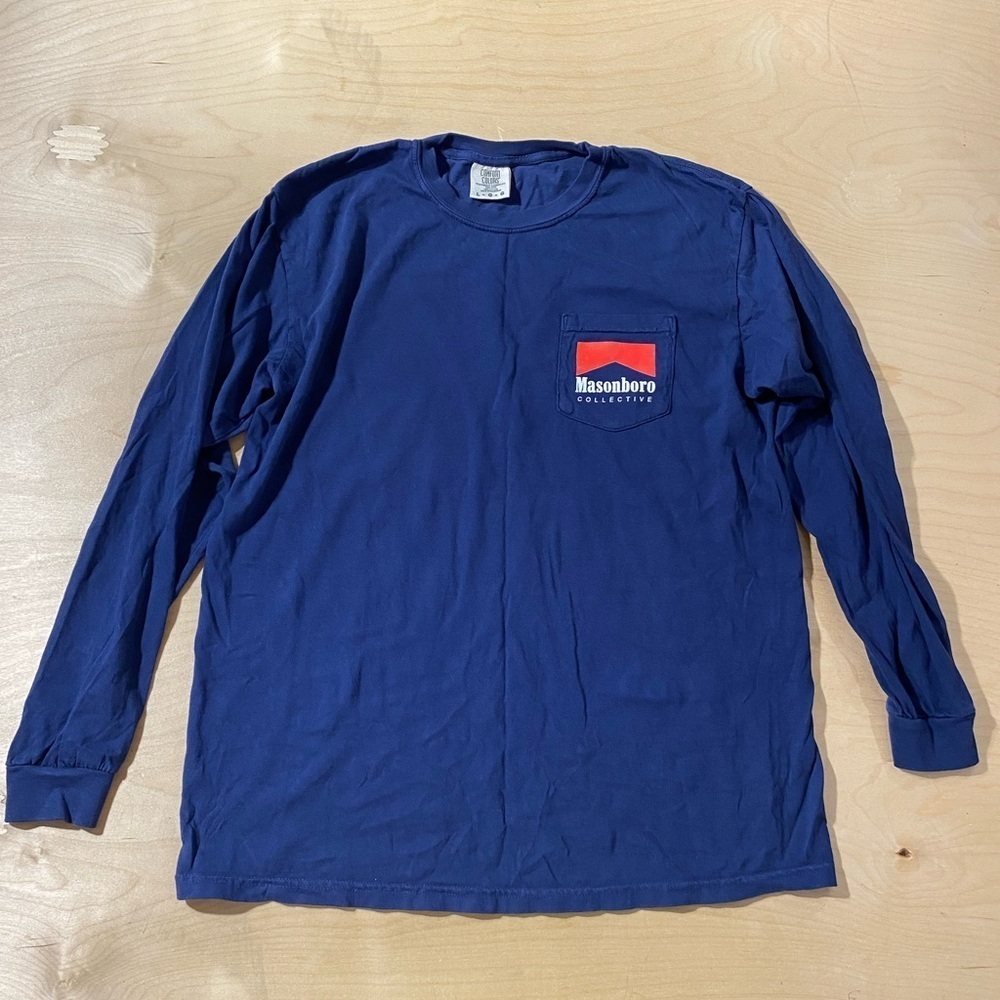 Comfort Colors Navy Long Sleeve Tee Large (GW)